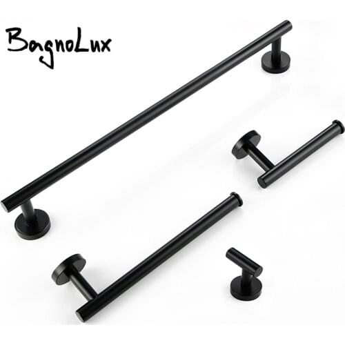BagnoLux Stainless Steel Four Colors Round Beautiful Wall Hook Toilet Paper Holder Towel Ring Towel Bar Bathroom Accessories