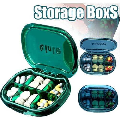 Travel Pill Organizer 4/6 Cell Visible Portable Small Vitamin Medicine Divider Jewelry Container Anti Moisture for Purse SDFSHIP