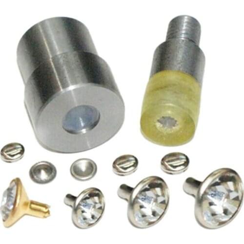 1sets 6mm/8mm Crystal Rhinestone Rivets Dies Snap Tools for Manual Punching Machine for 6mm back base