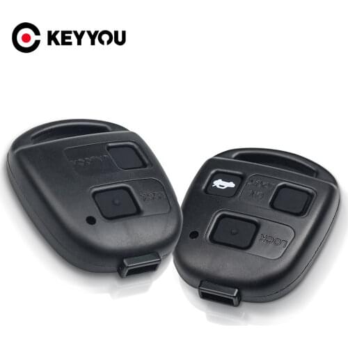 KEYYOU 10pcs 2/3 Buttons Pad Remote Car Key Shell For Toyota RAV4 Yaris Prado Corolla Land Cruiser Pixis Rush Celica For Lexus