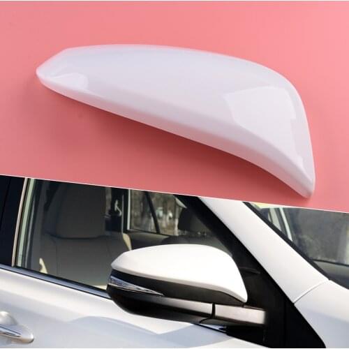 White Plastic Car Front Right Passenger Side Wing Rearview Mirror Cover Cap Fit For Toyota RAV4 2013 2014 2015