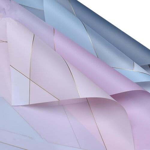 20PCS Magnetic Lines Flowers Packaging Paper DIY Crafts Scrapbook Wedding Bouquet Gift Box Waterproof Wrapping Origami Paper