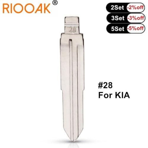 5pcs KD VVDI Remote Key Blade #28 Metal Blank Uncut Flip For Kia Accen Rio New Refine Hyundai Elantra (2006)