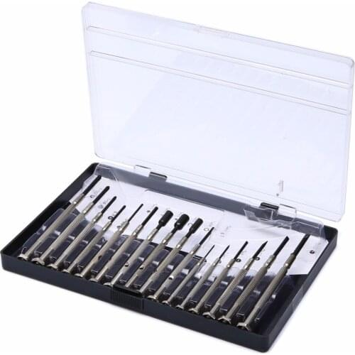 DWZ 16pcs Precision Screwdriver Set Electronic Repair Tool For Watch Jewelry Glasses