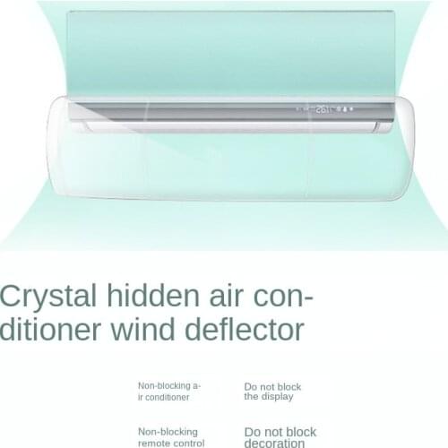 Wall-mounted Indoor Hanger Windshield Full Transparent Home Air Conditioning Air Deflector Free shippingl Invisible Windshield