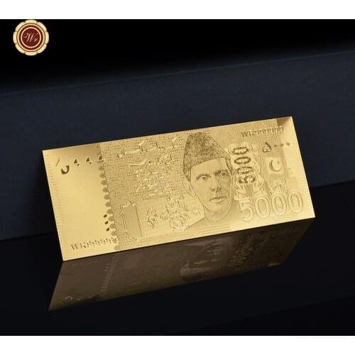 Normal Gold Plated Banknote Pakistan 5000 Rupee Made In China Normal For Gift