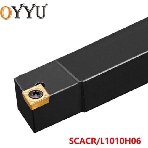 OYYU SCACR SCACR1010H06 Carbide Inserts Shank Turning Lathe Tool Holder SCACL1010H06 Cutting Arbor CNC use CCMT High Quality