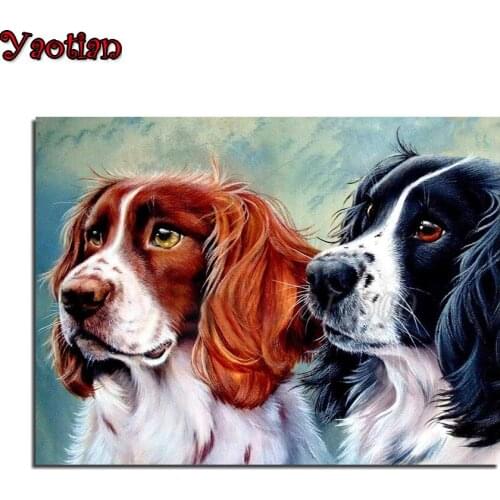 Full Square Diamond Cavalier King Charles Spaniel Dog Embroidery Mosaic Handicraft Diamond Painting Cross Stitch Home Decor