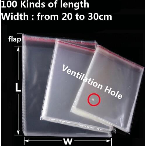 Clear Self Sealing Resealable Poly OPP Plastic Bag Jewelry Gift Packing Transparent Packaging Bags Self-adhesive Cellophane Bags