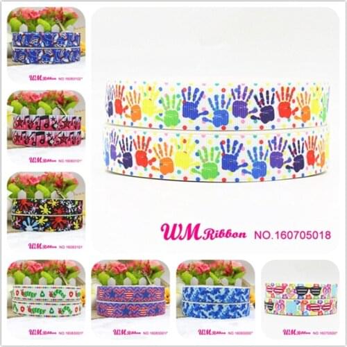 Q&N ribbon 7/8inch 22mm life buoy and anchor printed grosgrain ribbon webbing 50yards/roll for hair tie free shipping