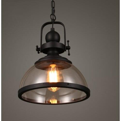 Retro industry E27 LED Pendant Lights Restaurant Kitchen Fixtures Pendant Lamp Cafe Pub Hanging Decor Glass Luminaire
