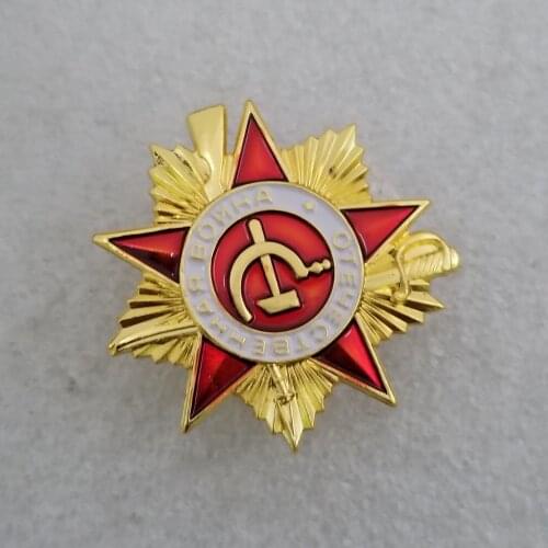 30mm Russian Replica Badge CCCP Russia USSR Badge Metal Souvenir Collection Hero Medal Gold Star Medal #999
