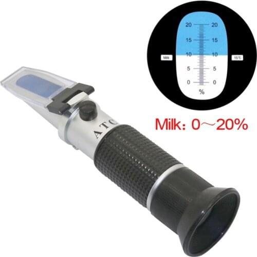 1 Pcs Cows Tools 0~20% Milk Concentration Handheld Refractometer Automatic Temperate Compensation Tester