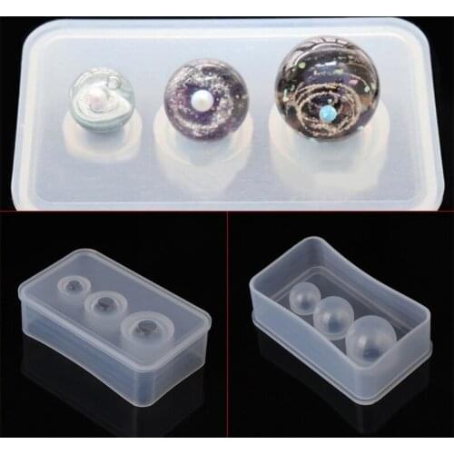 Silicone Mold Mirror Craft DIY Jewelry Making Tool Universe Ball UV Resin Cake Decoration
