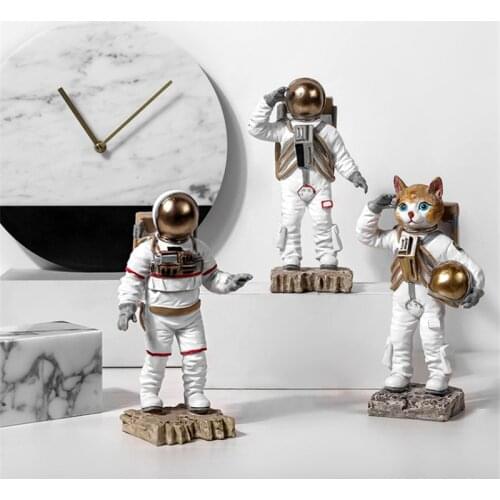 Nordic Resin Astronaut Decor Miniatures Model Home Office Character Figurines Cosmonaut Hero Sculpture Figure Statue Crafts