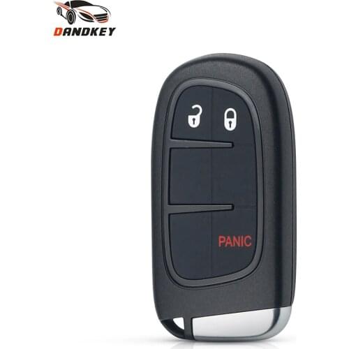 Dandkey Replacement Smart Card 2/3/4/5 Buttons KeylessGo Remote Key Shell For Jeep Cherokee DODGE RAM Durango Chrysler 2014-2020