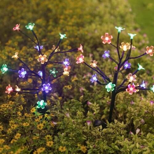 Cherry Solar Lamp Outdoor Garden Landscape Waterproof Solar Lawn Lamp RGB Lights Solar Lighting