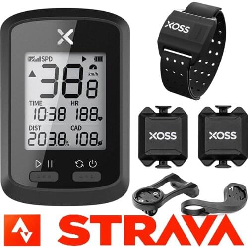 XOSS G Plus Bike Computer Wireless Bicycle Speedometer GPS Cyclocomputer Ant Cadence Heart Rate Armband Sensor For Garmin Strava