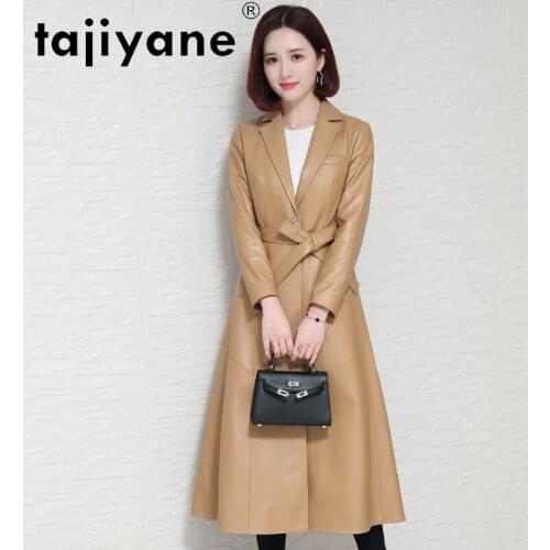 Tajiyane Genuine Leather Jacket Women Real Sheepskin Coat Autumn Winter Long Slim Outerwear for Women Ladies Couro Genuíno HLY31