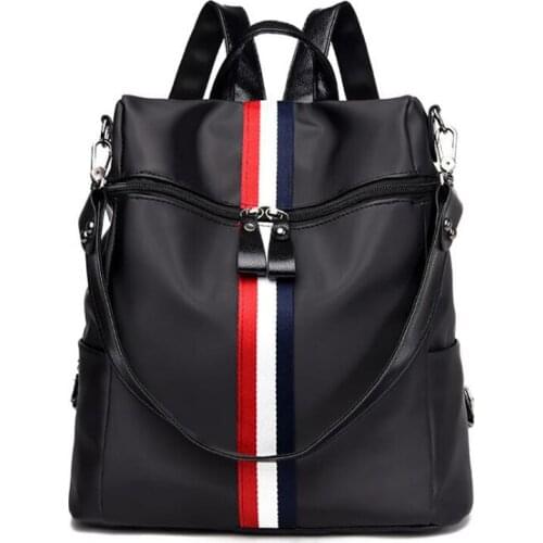 2021 Women Backpack Nylon Women Shoulder Bags Double Zipper Female Backpack Female Backpacks For Teenager Girls Large Capacity