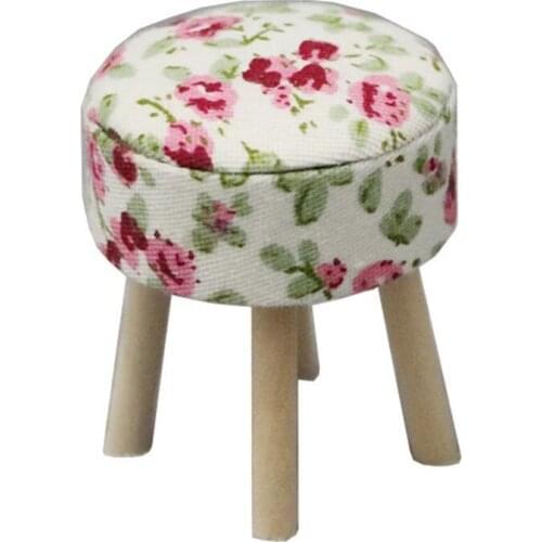 1/12 Mini Simulation Wooden Stool Model Doll House Pub Cafe Decor Accessory
