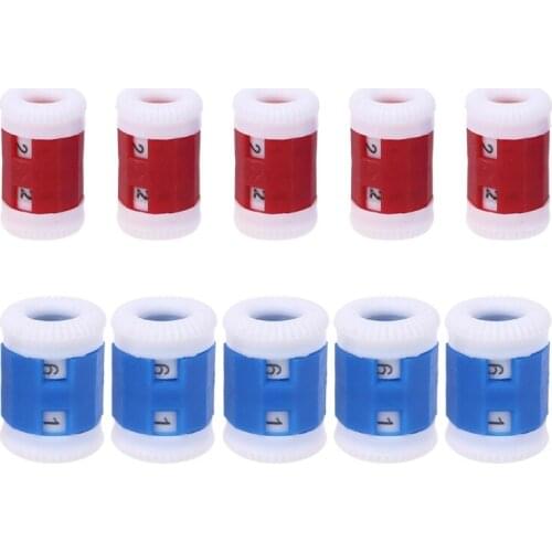 10pcs Plastic Mini Crochet Knitting Needle Row Counter Round Stitch Tally Marker Weave Towels Line Counters