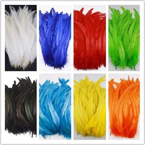 20 color 100pcs 16"-18" Rooster Coque Tail Feathers for Crafting, Decoration, Weddng, Millinery Supply, Fly Tying, DIY Feather D