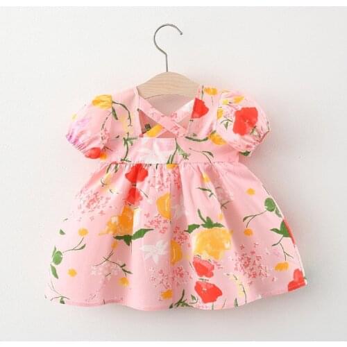 2021 Summer Baby Girl Clothes Dress Casual Print 1 year Girl Baby Birthday Clothing Kids Costumes Infant Toddler Girl Dresses