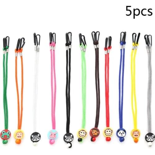 2021 New 5Pcs Kids Adjustable Face Mask Lanyard Cute Cartoon Animal Portable Mouth Cover Holder Eyeglass Hanger Neck Strap