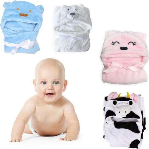 Hood Bath Towel for Kids Baby Bathrobe Cute Animal Towel Cartoon Baby Stuff Blanket Kids Hooded Bathrobe Toddler Baby Bath Towel