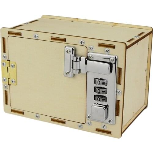 DIY Wooden Password Box Model Building Kits Baby Kids Toys for Children Science Projects Experiment Kits Set