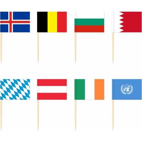 European Union Irelan Toothpick Flag United States 3.5X2.5CM Cake Topper Party Cupcake Wedding Lovely Baking Dessert Decorations
