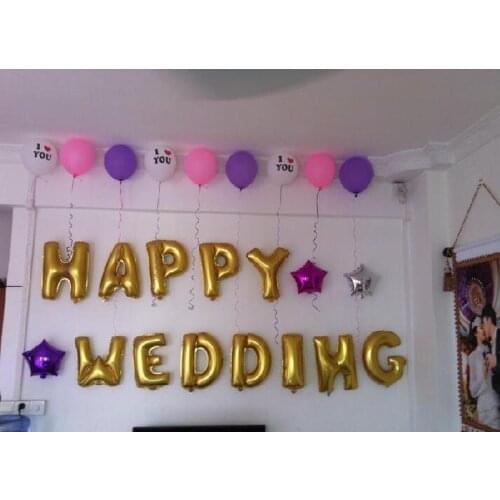 16inch 40cm golden capital letter A to Z option foil mylar helium Balloons for Birthday wedding Party shopwindow Decoration