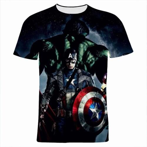 Oversize Clothes For Men Summer Marvel The Avengers 3D Print Womens T-shirts Streetwear Short Sleeve Boy Girl Kids T Shirts