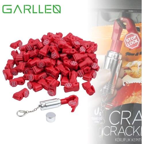 GARLLEN 100 Pcs Security Stop Lock Set Supermarket Retail Safety Anti Theft Plastic Hook Locks 6mm with Magnetic Detacher Key