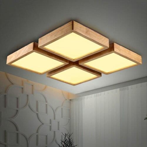 New Creative OAK Modern led ceiling lights for living room bedroom lampara techo wooden led ceiling lamp fixtures luminaria