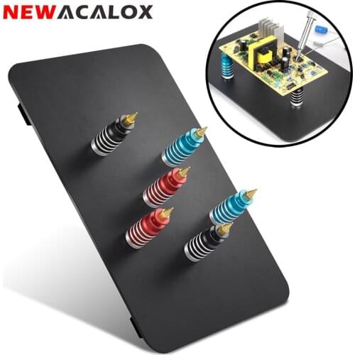 NEWACALOX Soldering PCB Clip Welding Helping Hands 6PC Magnetic Base PCB Fixture Clamp Third Hand Tools Soldering Repair Tool