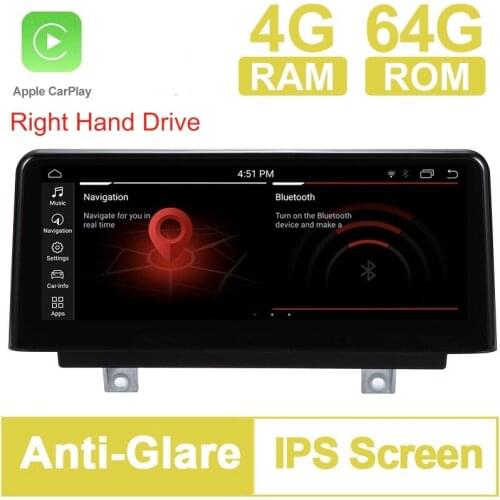 10.25 inch Android 9.0 Car GPS Navigation System Media Stereo Radio For BMW 1 Series F20 F21, 2 Series F23 NBT Right Hand Drive