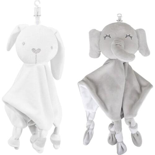 Lovey Baby Security Blanket for Boys & Girls by Everyday Kids - Sweet Elephant Stuffed Animal Fluffy Fleece