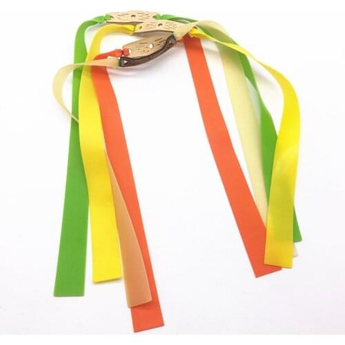 10Pcs Slingshot Powerful Elastic Flat Rubber Band Practical Hunting Sports Catapult Kit Set Slingshot Rubber Random Color