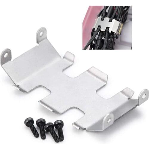 Stainless Steel Center Skid Plate Protection Plate Chassis Guard for RC 1/24 Axial SCX24 AXI90081 Upgrades Parts RC Crawler Car