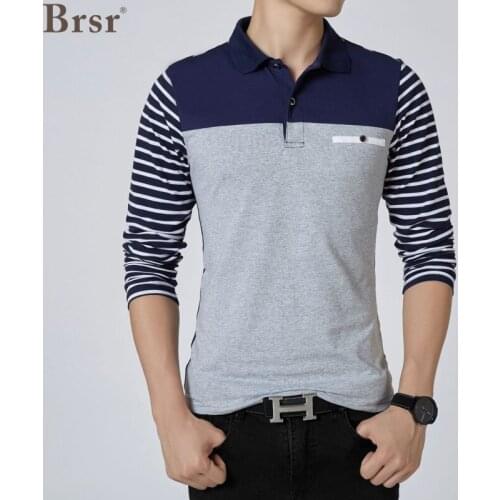 Spring And Autumn New Men Polo Shirts T For Long Sleeves Casual Clothes Plus Size Oversized Branded Mens Clothing T-shirt Top