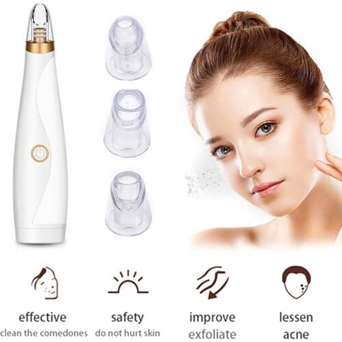 Pore Cleaner Blackhead Remover Vacuum Black Dots Pimples Removal Skin Care Electric Facial Cleansing Tool with Suction Head