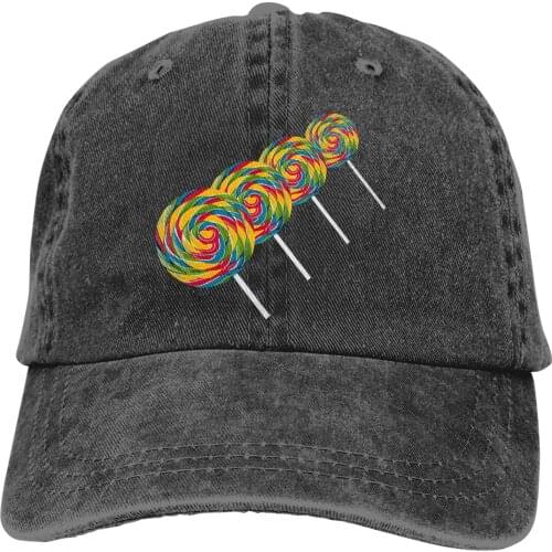 Lollipop Stick Gift Swirl Sweet Candy Baseball Cap cowboy hat Peaked cap Cowboy Bebop Hats Men and women hats