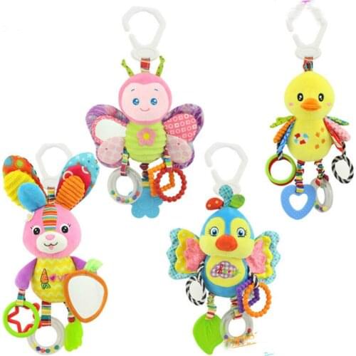Animals Baby Toy Kid Baby Crib Cot Pram Hanging Rattles Stroller&Car Seat Toy Ringing Bell Lathe to hang