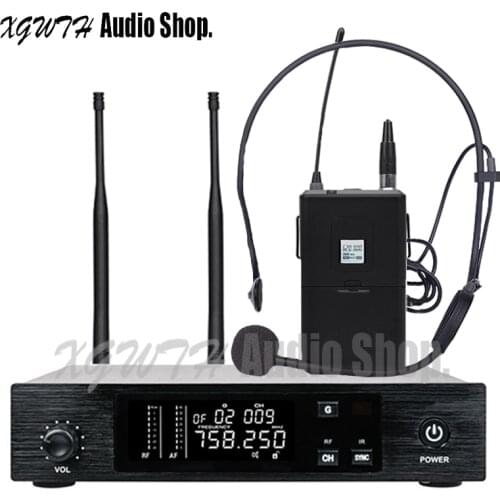 Profession UHF Wireless Microphone System With Bodypack Cordless Headset Mic for Stage Karaoke DJ
