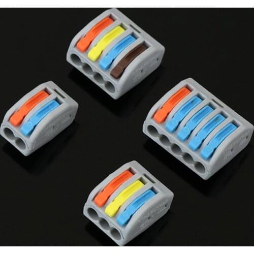 Wire Connector 25/50/100 Pieces Mini Quick Connector Universal Compact Terminal Block Plug-in Electrical Wire Connectors