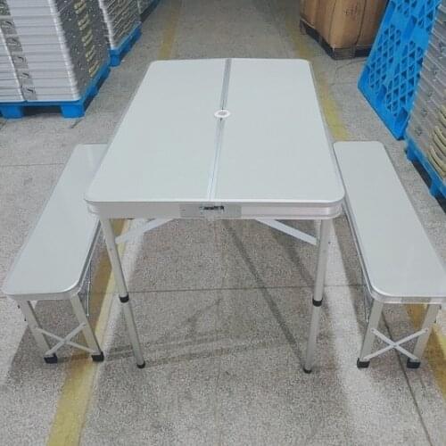 Set Of 3 Folding Outdoor Camping Table Chair Set Portable Desk Furniture Computer Ultralight Aluminium Climbing Picnic Table HWC