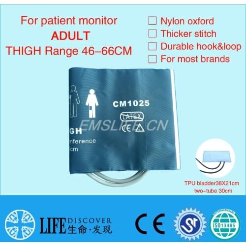 Adult thigh NIBP Cuff with bladder double-tube nylon coat BP CUFF