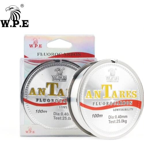 W.P.E Brand New ANTEROS Fishing Line 0.20mm-0.60mm Fluorocarbon Coated Fishing Line 100m 10KG-41KG Carbon Fiber for Carp Fishing